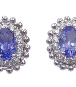 DIAMOND TANZANITE EARRINGS