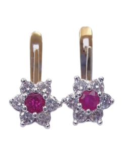 DIAMOND RUBY EARRINGS