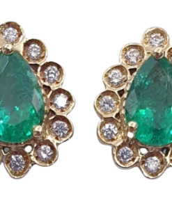 DIAMOND EMERALD EARRINGS