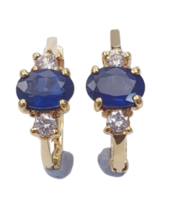 DIAMOND SAPPHIRE EARRINGS