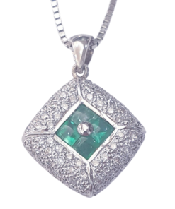 DIAMOND EMERALD NECKLACE