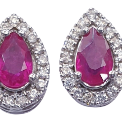 DIAMOND RUBY EARRINGS